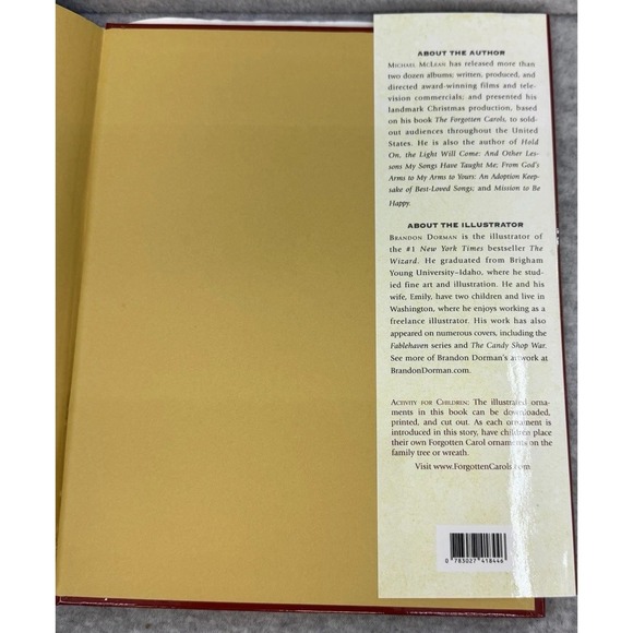 The Forgotten Carols A Christmas Miracle for Isaac and Eliza Hardcover With CD - Picture 3 of 9